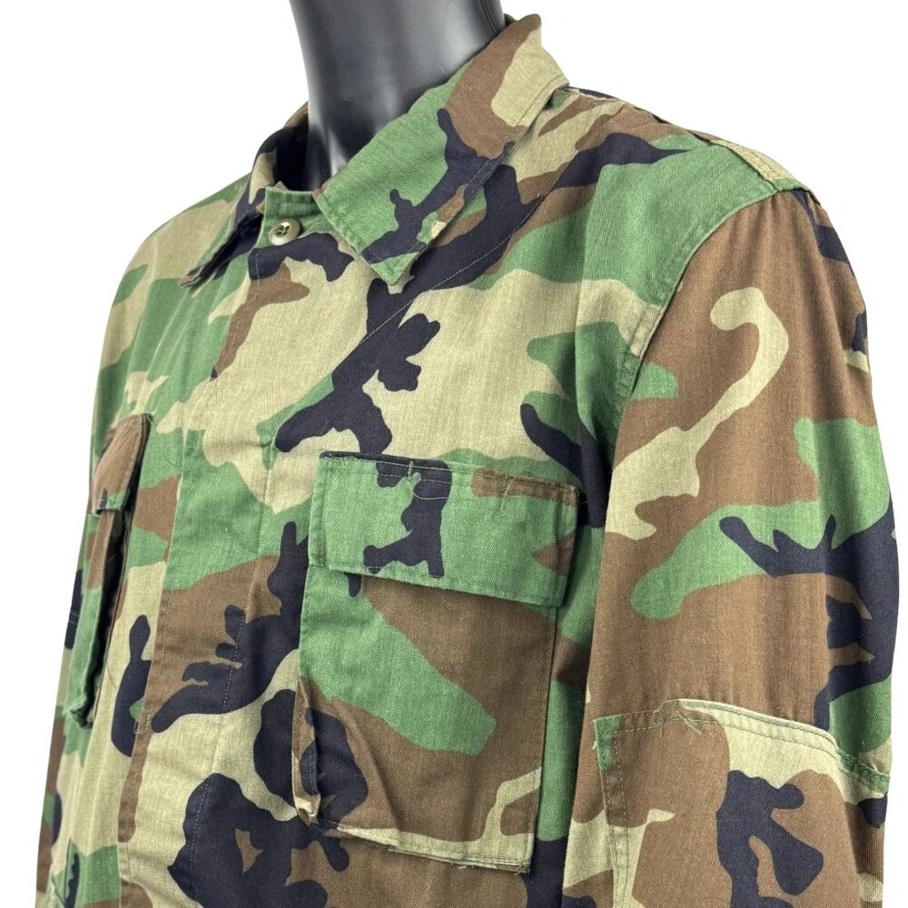 VTG 80s 90s US Army Battle Dress Uniform (BDU) Field Jacket M81 Camo